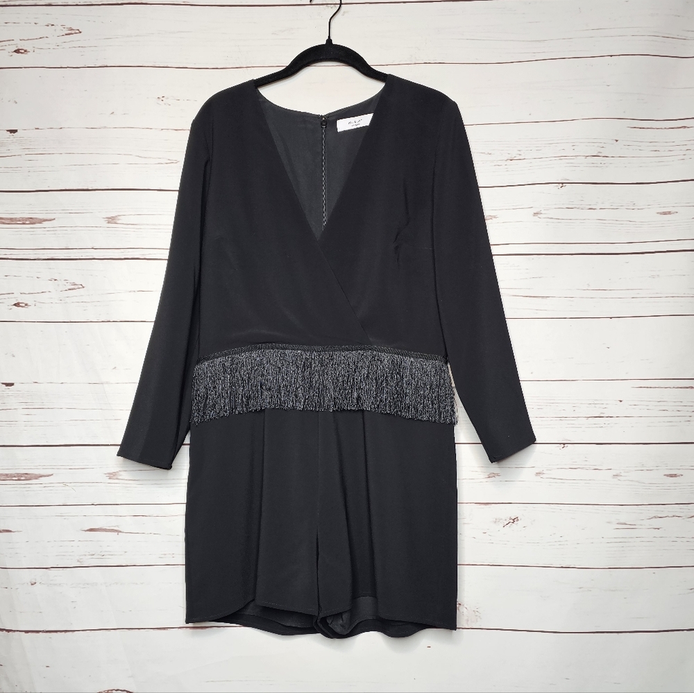 ALI & JAY Because I Can Black Fringe Romper